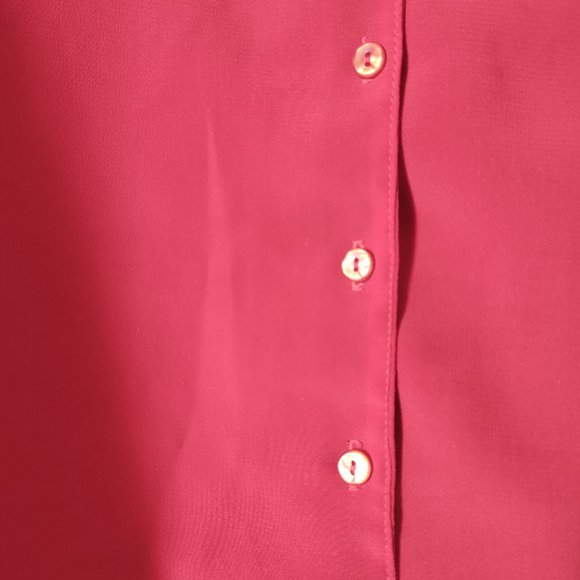 Creation G.S.L Inc Long Sleeve Cranberry Blouse - Picture 3 of 5